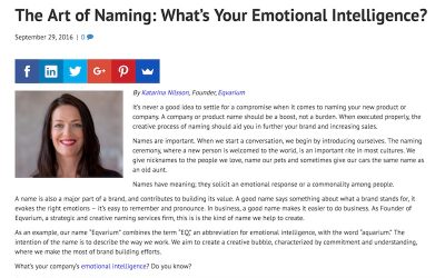 The Art of Naming: What’s Your Emotional Intelligence?